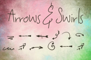 Arrows and Swirls Font for Social Media Campaign Design