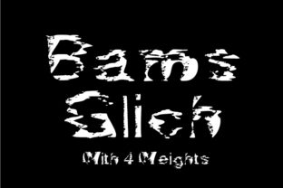 Bams Glitch Font Review for Digital Branding