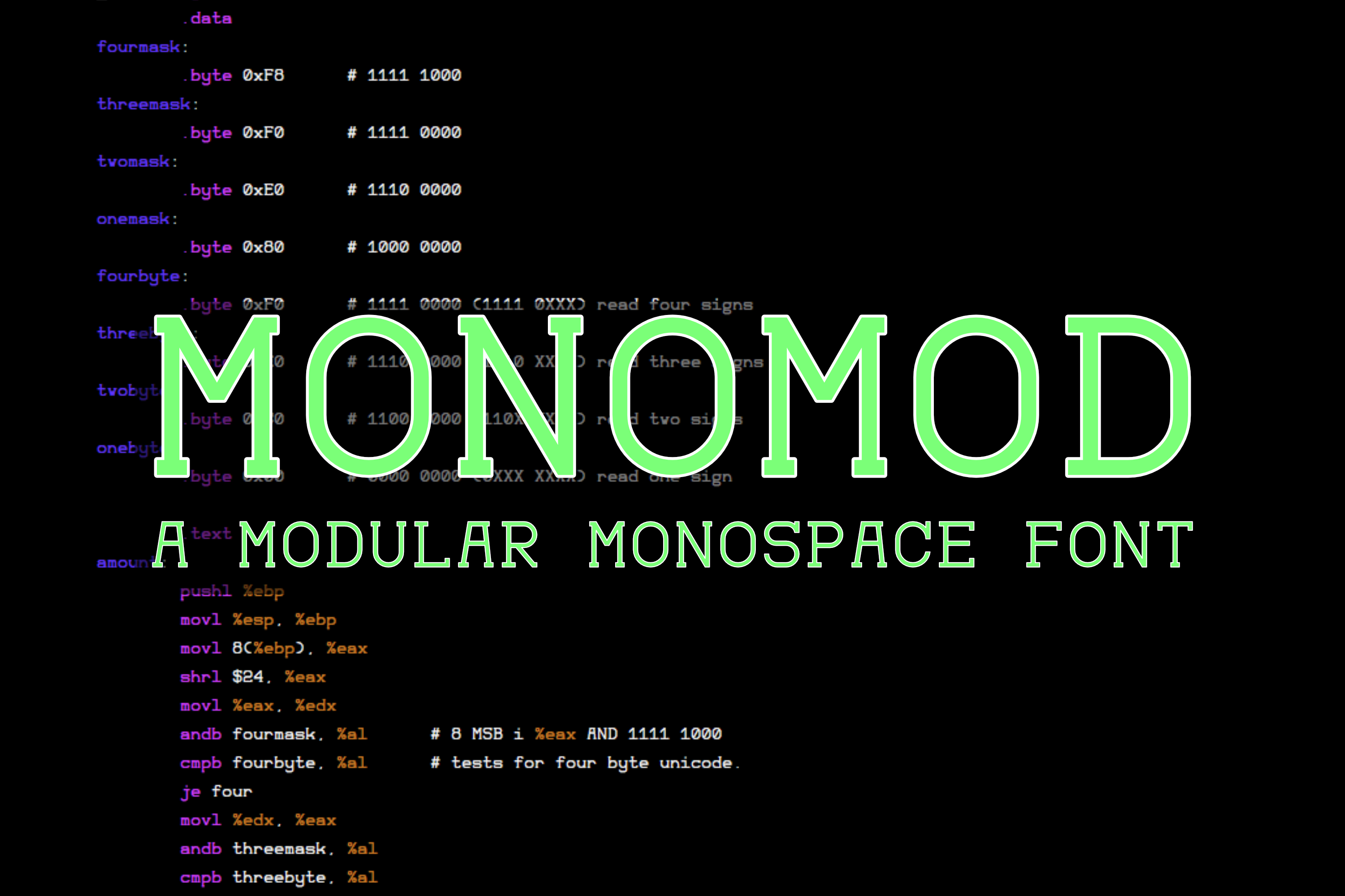 Monomod Font for Modern Web Design Layouts
