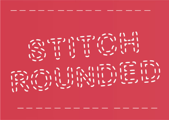 Stitch Rounded Font for Handmade Crafts and Labels