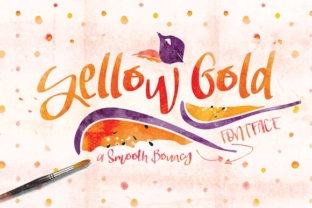 Yellow Gold Font for Handmade Products and Crafting
